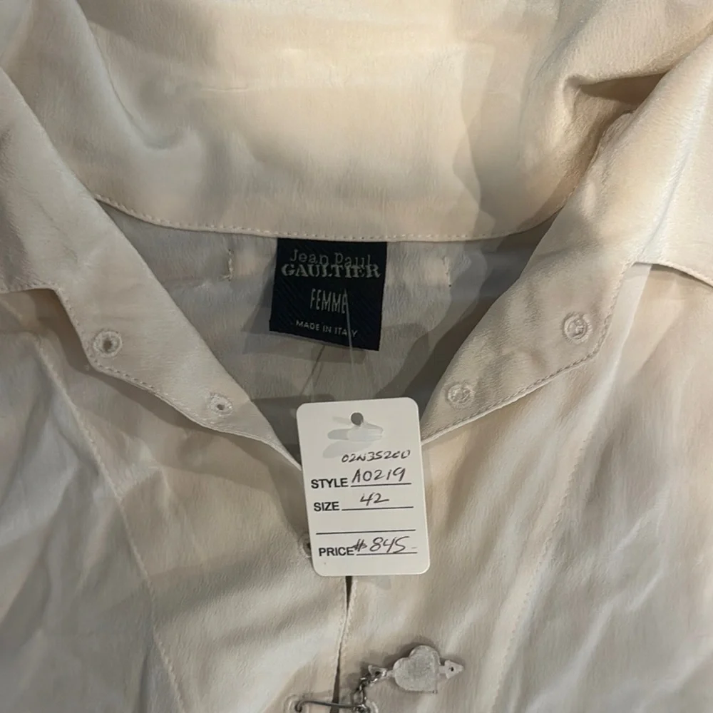 Vintage Jean Paul Gaultier FEMME Cream Blouse - Picture 2 of 7